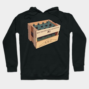 Hand Drawn New Zealand Crate - Green Hoodie